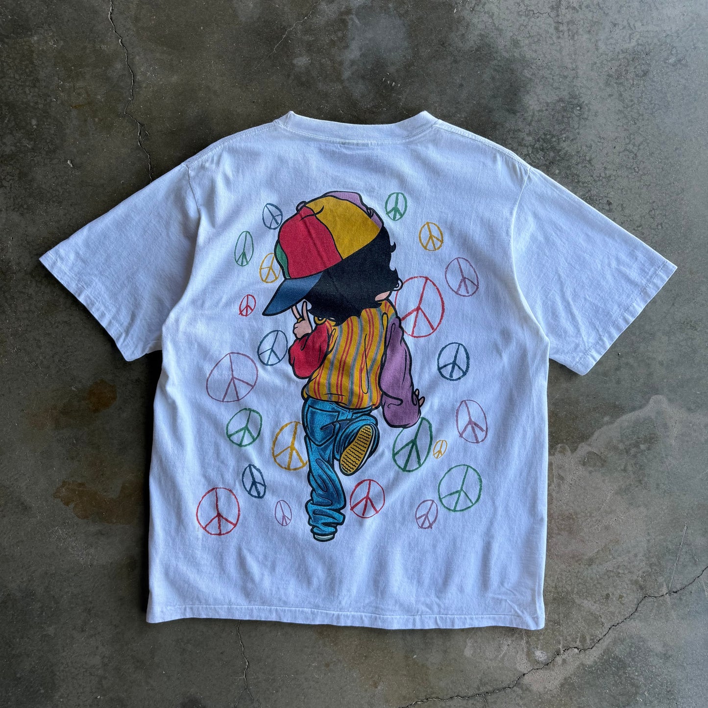 Vintage Peace Sign Betty Boop Tshirt - XL
