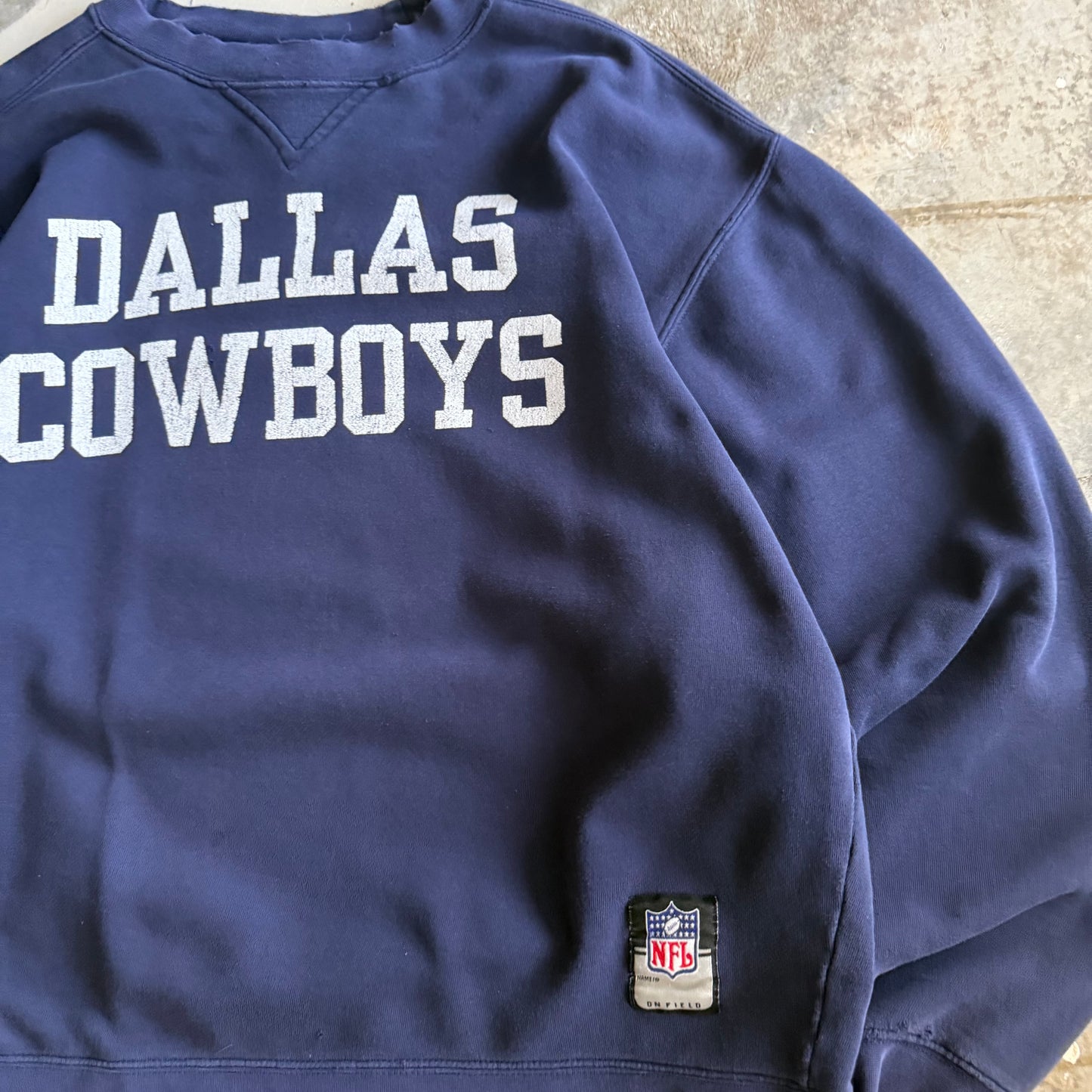 Vintage 00s Distressed Cowboys Crewneck - L