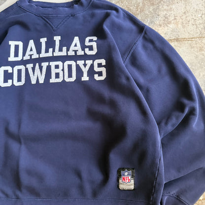 Vintage 00s Distressed Cowboys Crewneck - L