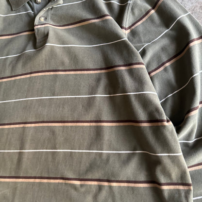 Fall Striped Rugby Style Longsleeve - L