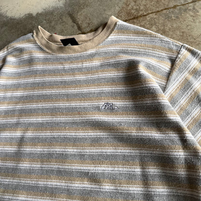 Vintage 90s No Fear Striped Tshirt - L