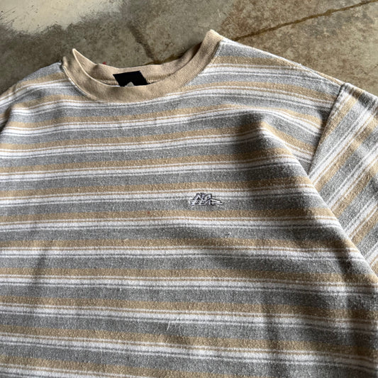 Vintage 90s No Fear Striped Tshirt - L