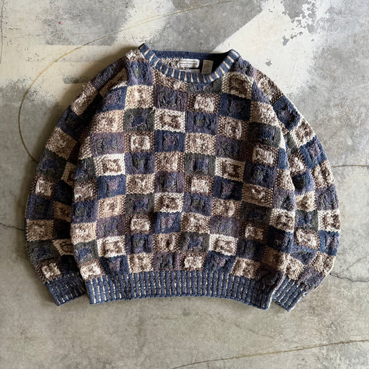 Vintage 90s heavyweight Fall Knit Sweater - L