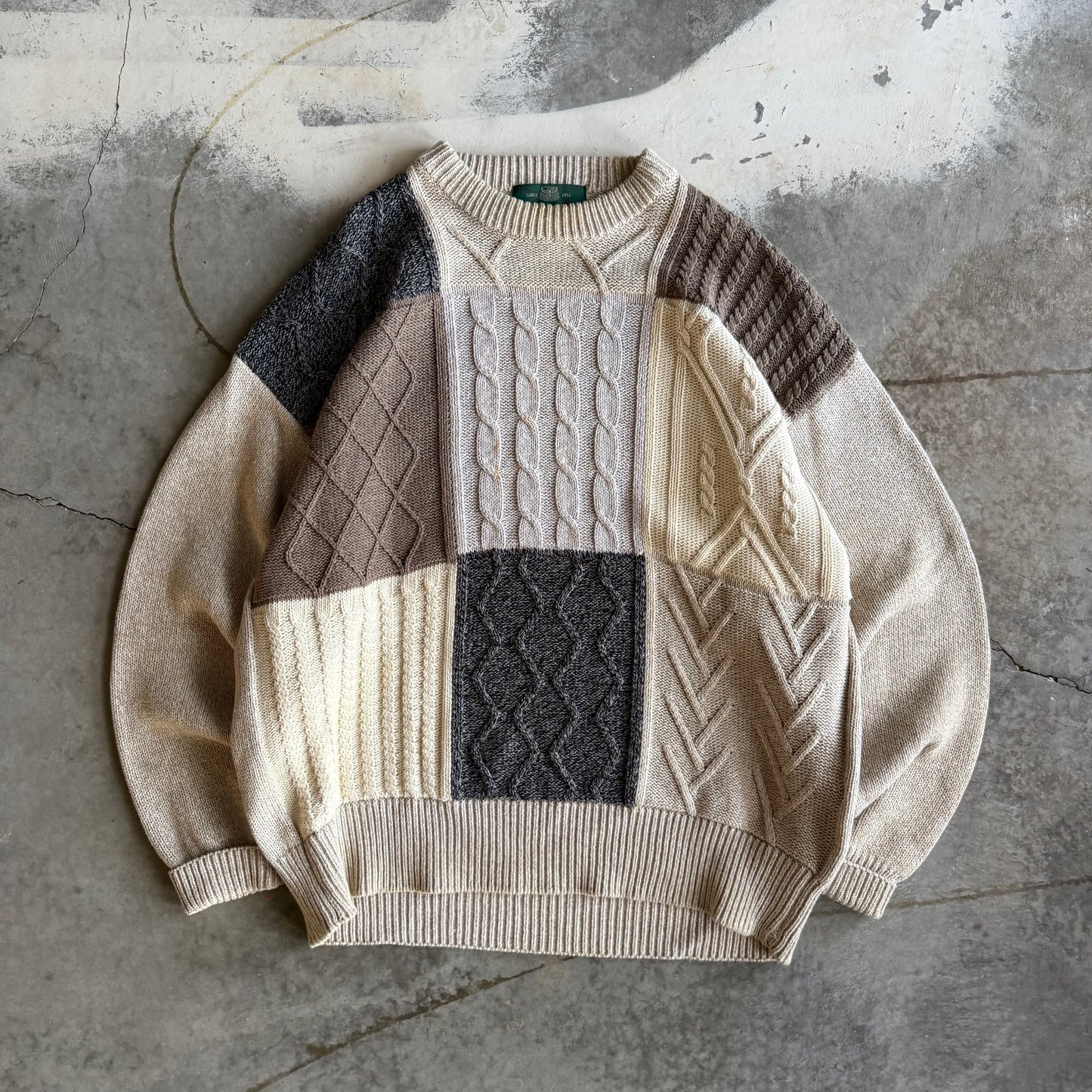 Vintage 90s Grandpa Knit Sweater - L