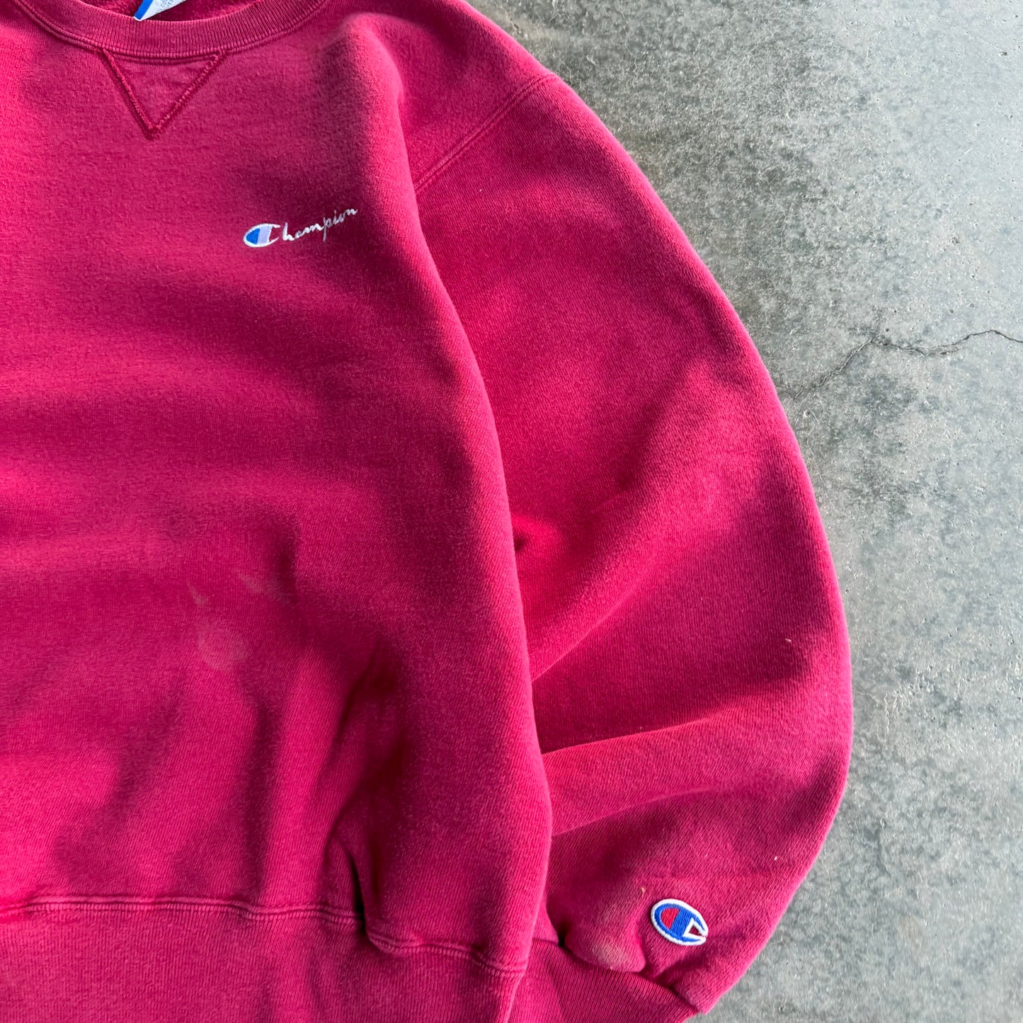 Vintage Pink Champion Crewneck - L