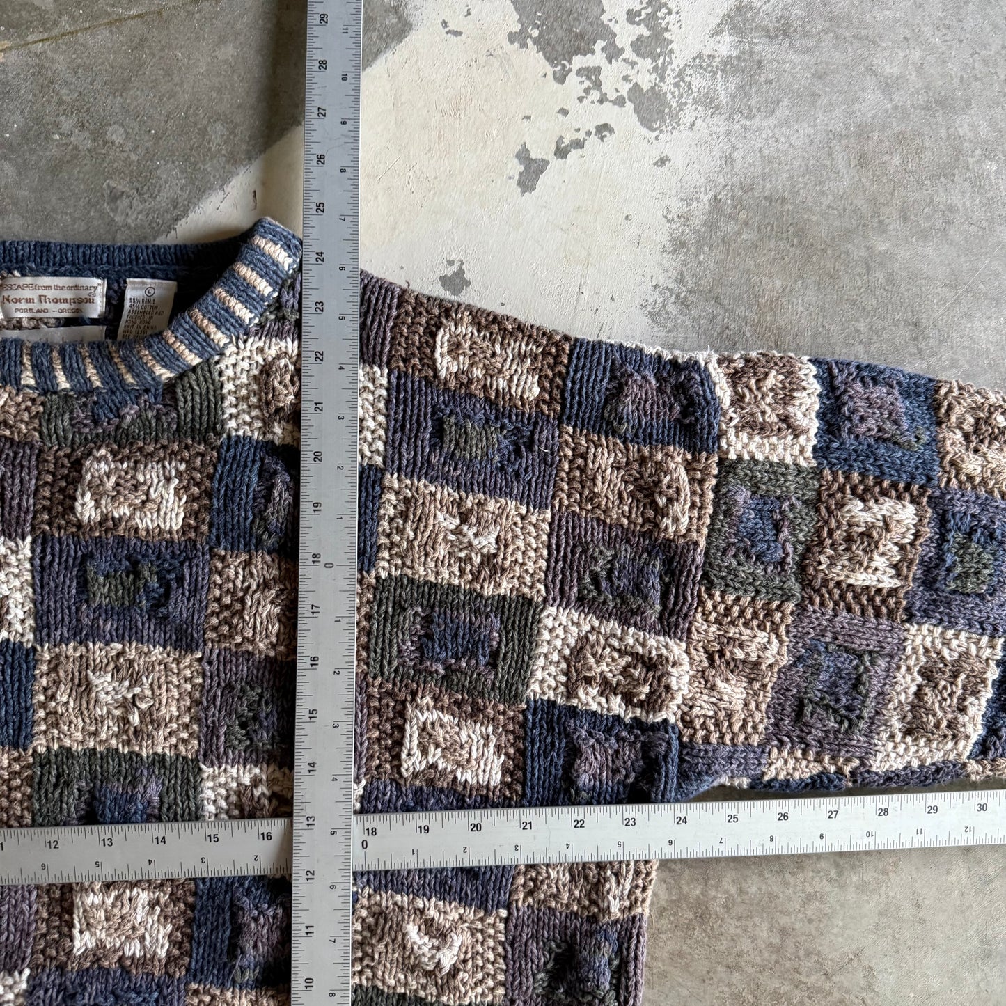 Vintage 90s heavyweight Fall Knit Sweater - L