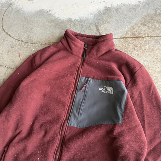 North Face Fleece lined Zip Up - L