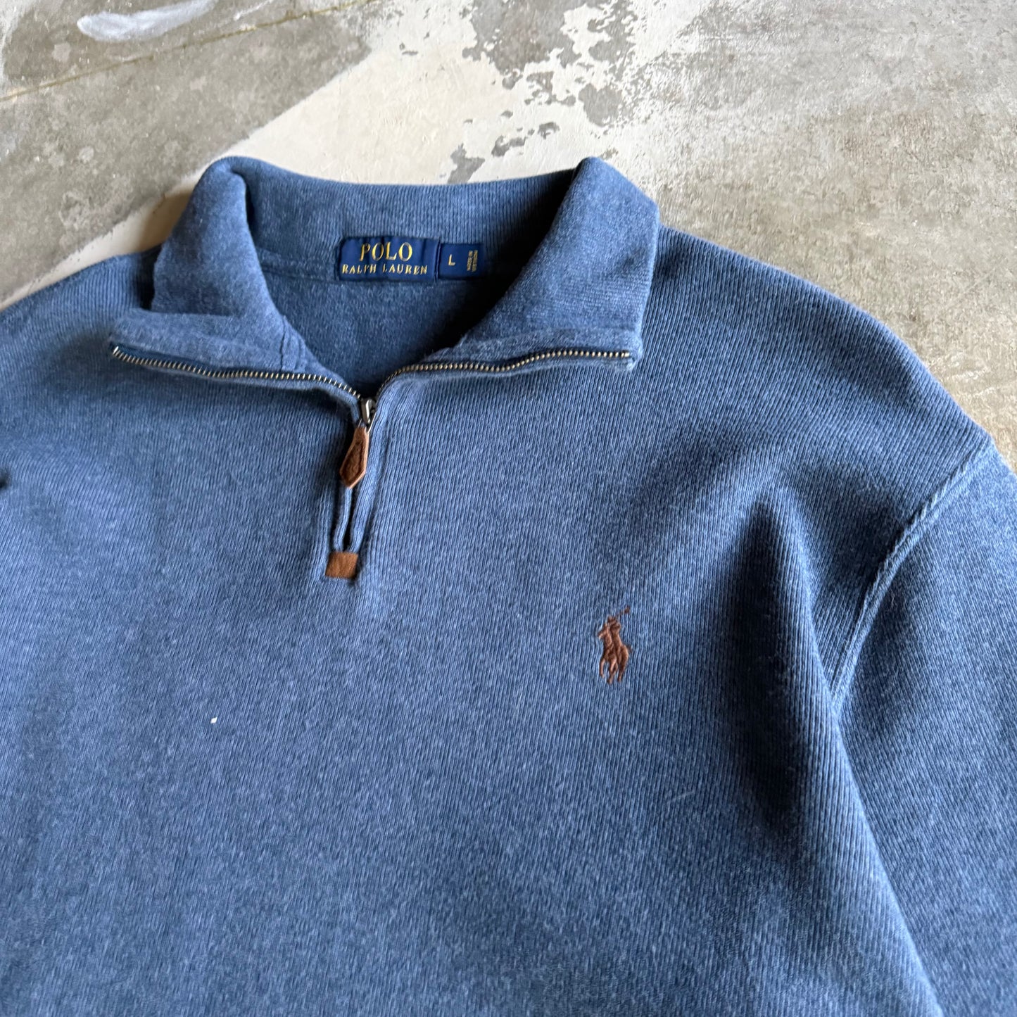 Vintage Blue 00s Polo Ralph Lauren Quarter Zip - L