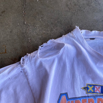 Vintage 90s Heavily Distressed Broncos Championship Tee - L