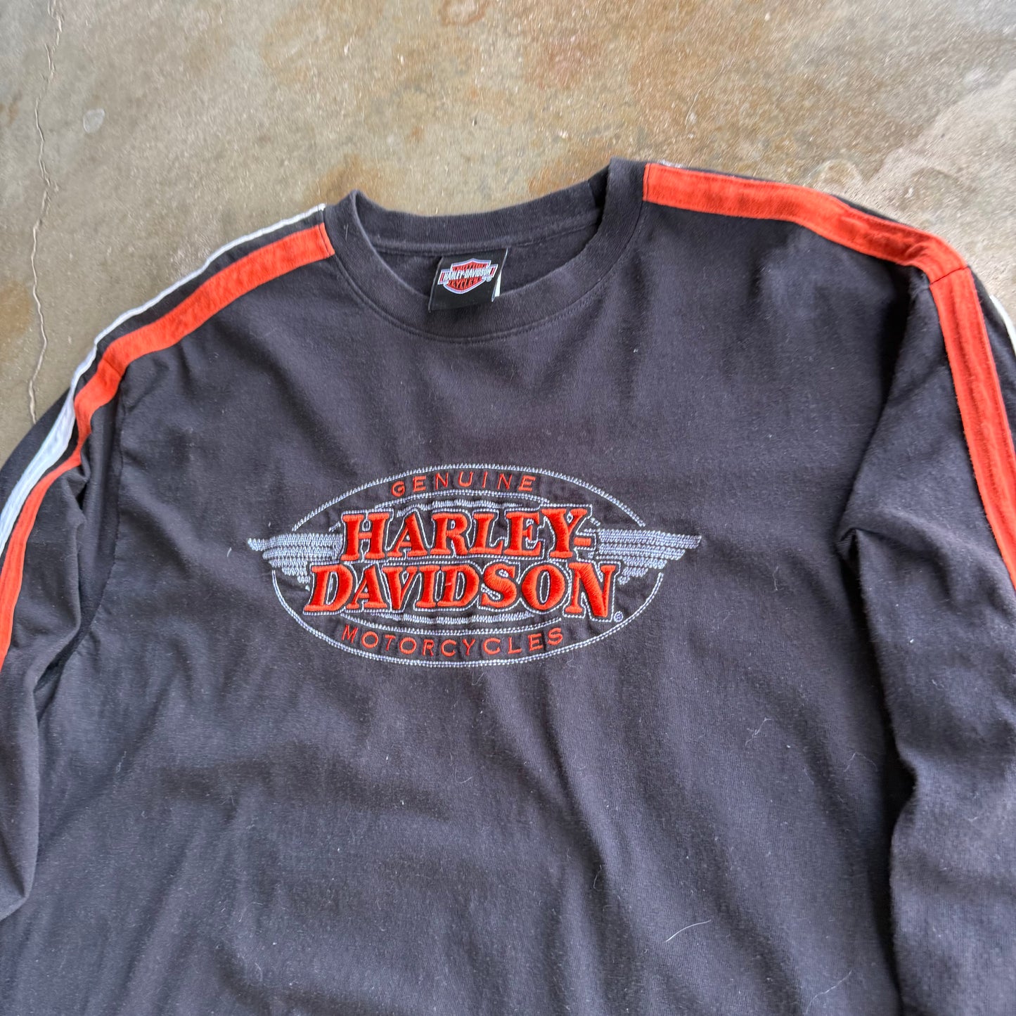 Vintage Harley Davidson Stripes Longsleeve - L
