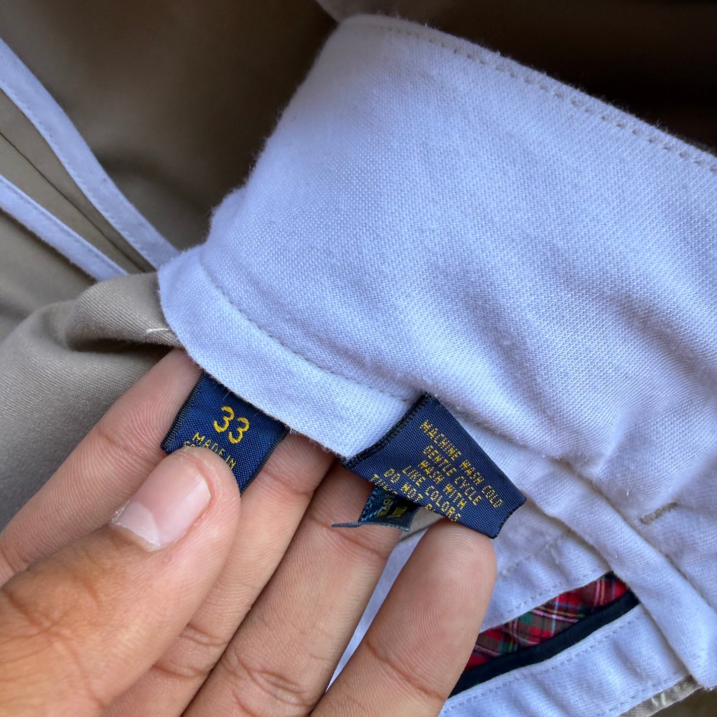 Vintage Tan Polo Ralph Lauren Shorts - 33