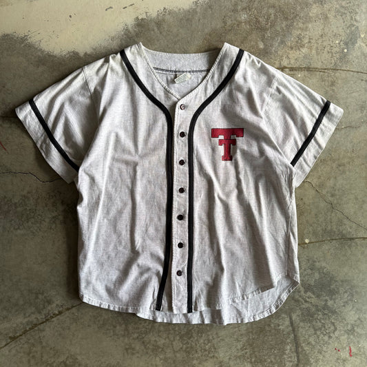 Vintage 90s Texas Tech Baseball Jersey- L