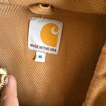 Vintage 90s Hooded Carhartt Jacket - XL