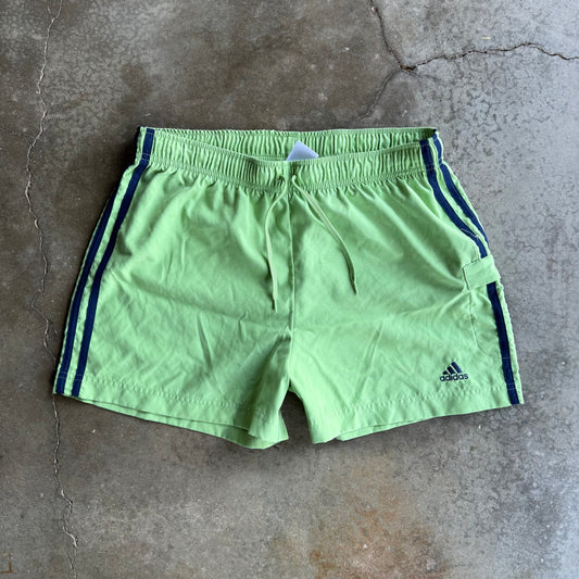 Vintage Green Adidas Track Shorts - L