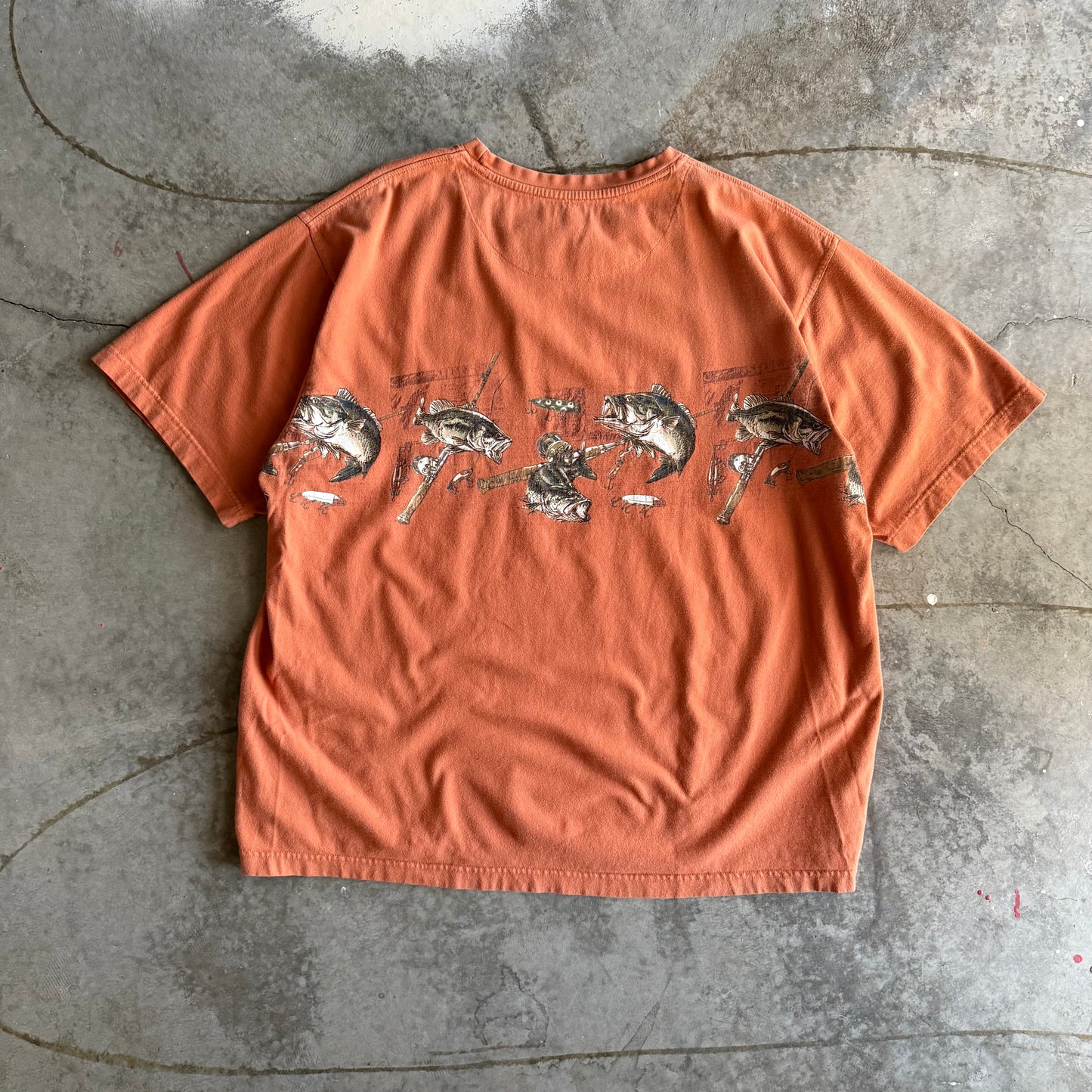 Vintage 00s Wrap Around Fish Tshirt - XL