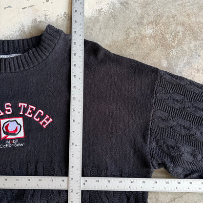 Vintage 90s Texas Tech Knit Sweater - XL